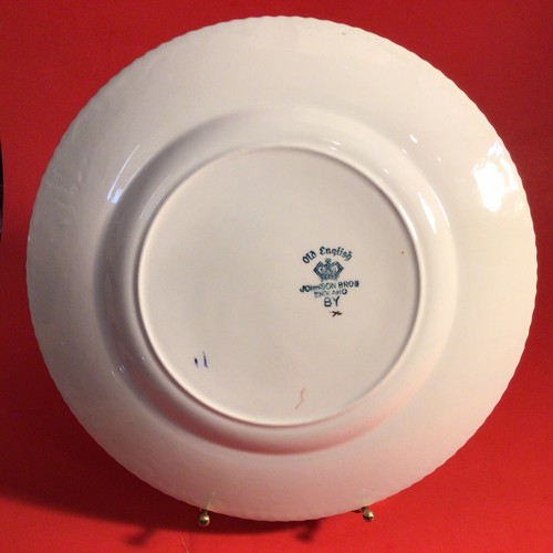 JOHNSON BROTHERS DINNER PLATE OLD ENGLISH CHADWELL COBALT BLUE GOLD FLORAL - Picture 13 of 15