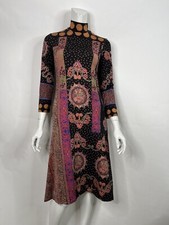Vtg ISSEY MIYAKE MULTICOLOR PAISLEY PRINT DRESS JP1 XS