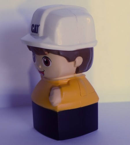 Mega Bloks First Builders CAT Caterpillar Mechanic Truck Driver Toy Figure - Picture 4 of 6
