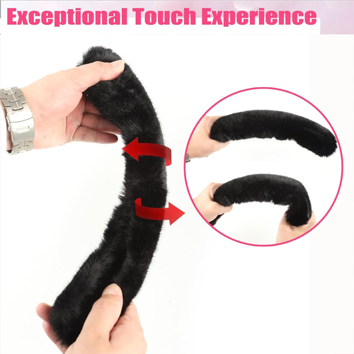 3Pcs Fluffy Auto Car Steering Wheel Cover Set with Plush,Soft Warm Anti-Skid,Uni - Picture 4 of 12