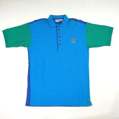 #ad Vintage Greg Norman Shark Logo Men#x27;s Size M Preppy 90s Golf Polo Shirt $22.99
