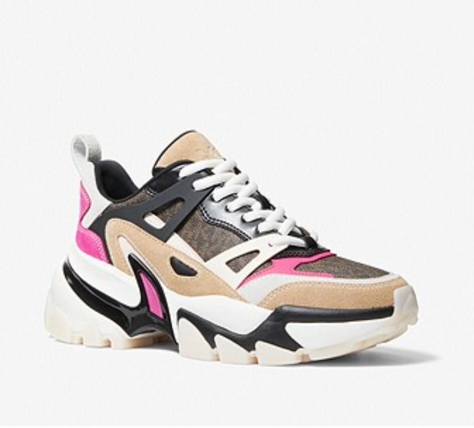 Michael Kors Women's Nick Semi Lux Trainer Brown Multi | eBay