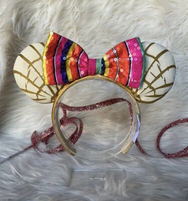 Disney Shanghai Mexican Concha Sweet Bread Pan Dulce Minnie Mouse Ears Headband