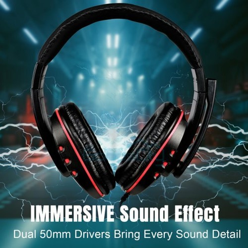 LED Gaming Headset Mic Headphones Stereo Bass Surround For PC Xbox One PS4 Gamer - Picture 16 of 37
