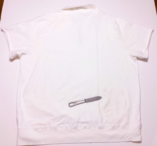 BIRDWELL Beach Britches 1/4 Zip Pullover Short Sleeve Sweater White 3XL - Picture 10 of 13