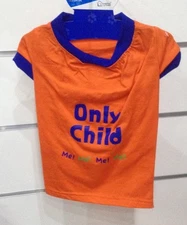 Tee T Shirt Orange Only Child Small Size Backpack XL 35cm Clothing New for CHIEN