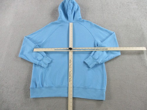 The North Face Sweater Womens Medium Blue Hoodie Fleece Graphic Print Sweatshirt - Picture 7 of 10