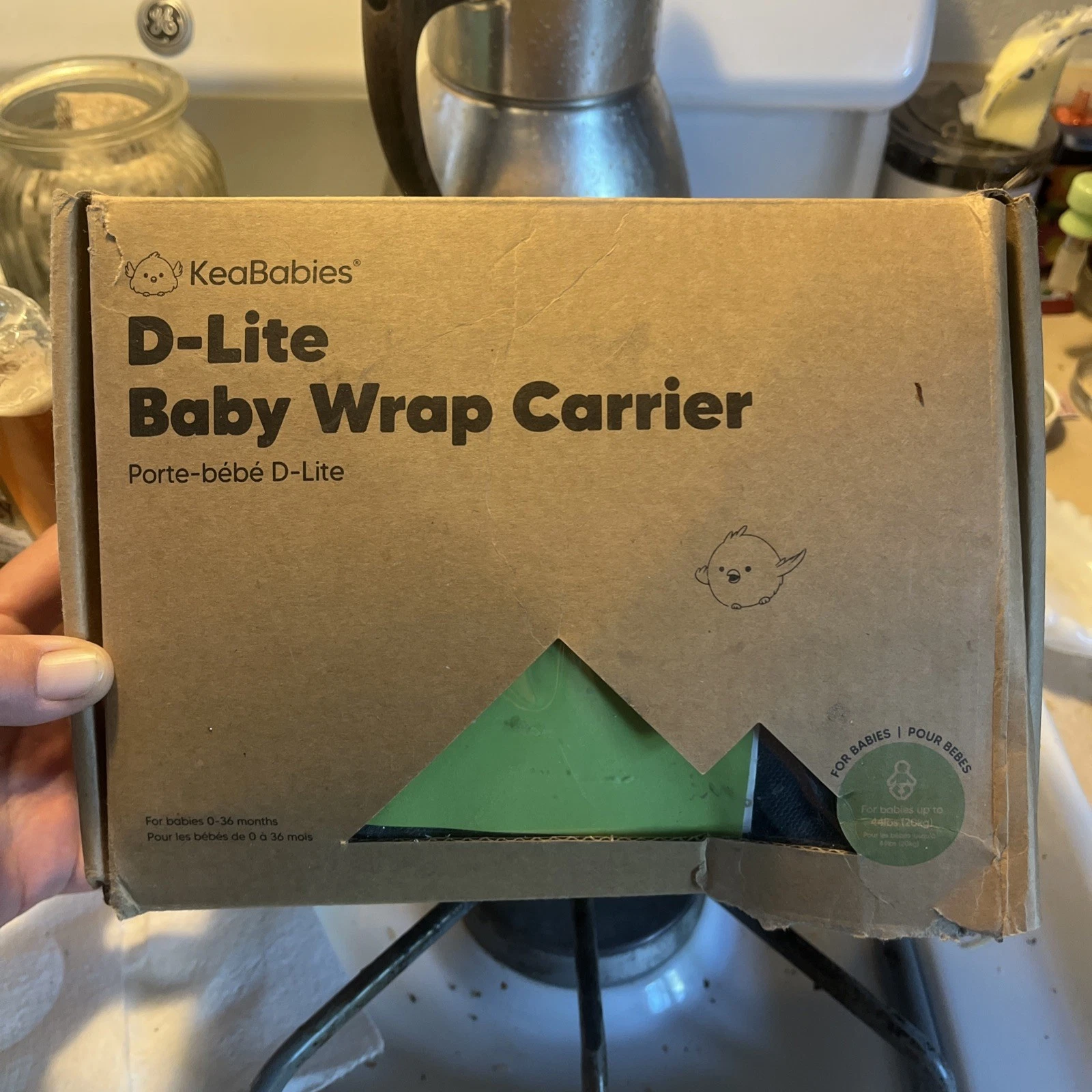 KeaBabies D-Lite Baby Wrap Carrier Trendy Black