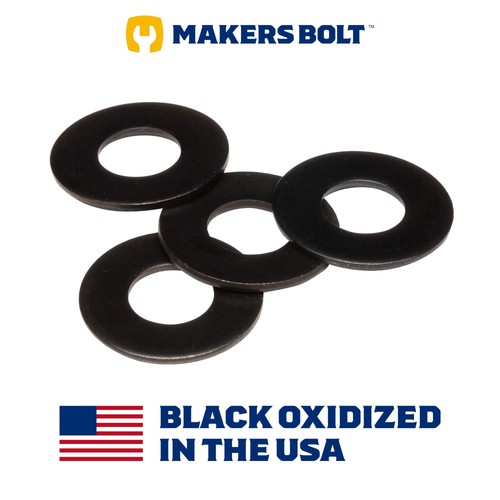 18-8 Stainless Steel 1/4" Flat Washers (100 pcs) Black Oxidized in USA by - Bild 3 von 4