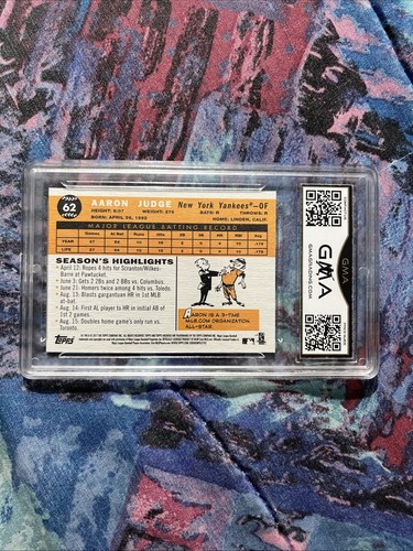2017 Topps Archives 1960 - Aaron Judge #62 (RC) New York Yankees Future HOFer..? - Picture 3 of 4