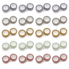 20 Pack Clear Contact Lens Case, 5 Colors Leak-Proof Bulk Cases Compact Eye