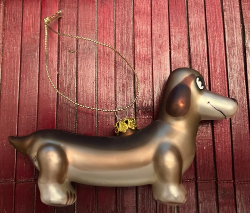 Macys 2001 Thanksgiving Day Parade 75th Anniversary Weiner Dog Glas Ornament