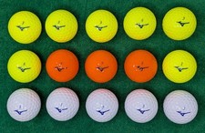 15 Mizuno RB566 Yellow Orange White 5A/4A Near Mint Used Golf Balls