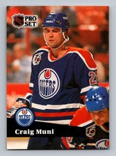 #382 1991-92 Pro Set Craig Muni Edmonton Oilers