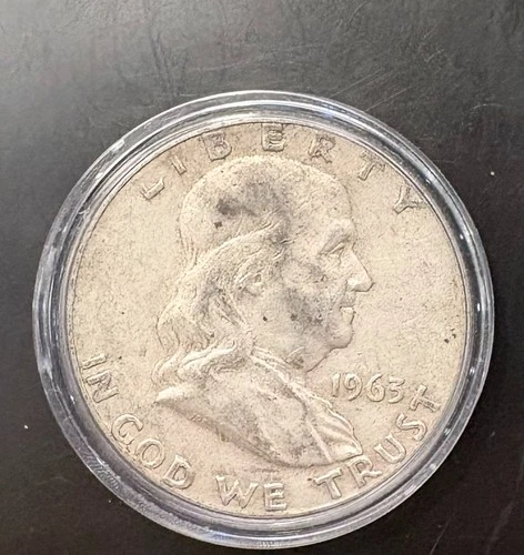 🔥 1963-D Frankiln Half Dollar 90% Silver CoinSnap analysis is Fine to AU🔥