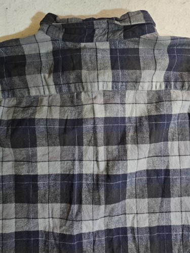 Pendleton Mason Cotton Flannel Collared Shirt Black Grey Plaid Button-Up Sz XXL - Picture 9 of 9