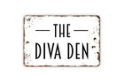 Diva Den Personalized Metal Sign or Sticker for Home Decor