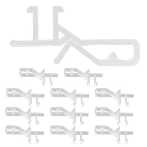 12 Stück Rollo Gardinen Zubehör Halteclips klar Kunststoff Volant - Bild 4 von 12
