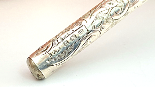 Vintage Birmingham Sterlingsilber Stift Halter Hergestellt IN England Punziert - Picture 4 of 10