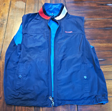 Tommy Hilfiger Men's Reversible Full Zip Vest Stand-Up Collar Blue/Navy M