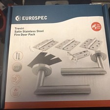 Pack porte coupe-feu Eurospec Treviri chrome poli neuf