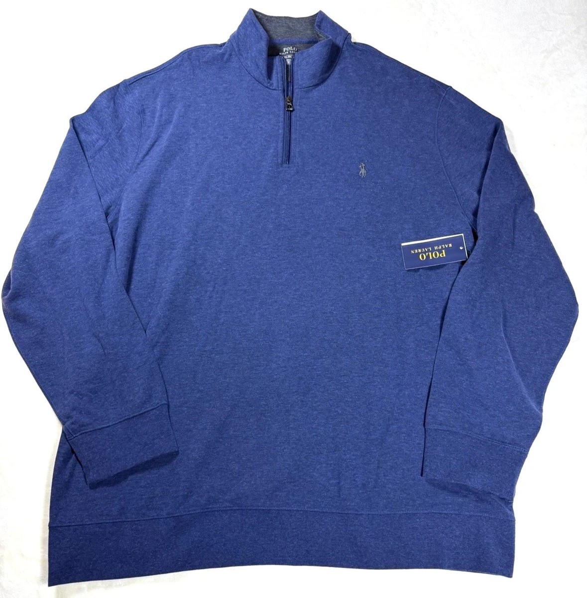 NWT $138 Polo Ralph Lauren Mens Big & Tall 5XB Half Zip Pullover