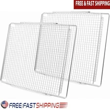 Stainless Steel Air Fryer Basket Set Breville Smart Oven Durable Cooking 2pcs US