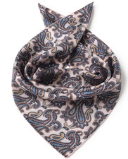 100 Silk men Women 20" Square Scarf neckerchief Wrap paisley coffee SC20-BA