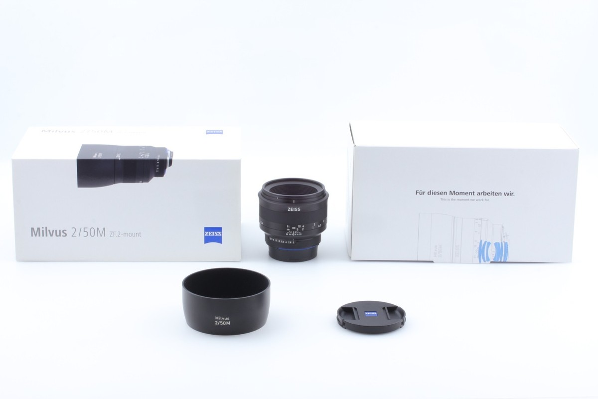 元箱付き Carl Zeiss MILVUS 50mm F2 ZF.2 ZF.2 【TOP MINT w/ Hood Box】 Zeiss Milvus 50mm F2 Makro Planar