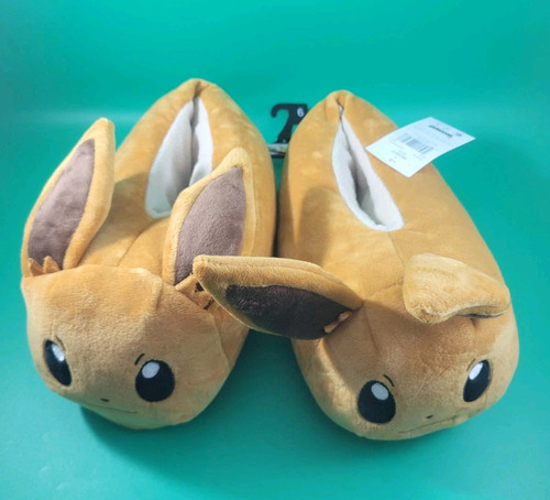 Pokemon Eevee Plush Slippers Children's Size 6 KIDS By GROUND UP - Picture 1 of 6