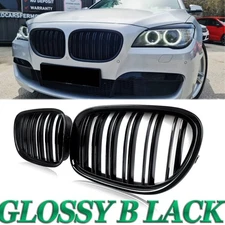 Front Bumper Grille Gloss Black For BMW F01 F02 740i 750li 760li 4D 2009-2015
