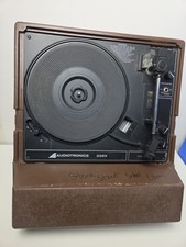 Rare Vintage Audiotronics 326 Portable Turntable Record Player - Tested Working 