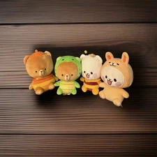 NWT COMPLETE SET! Milk Mocha Bear Plush 12” Round1 Honeypot/Turtle/Milk/Bunny