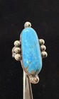 Thick VTN Old Pawn Native American Sterling Kingman Turquoise Matrix Ring sz9 — photo 6
