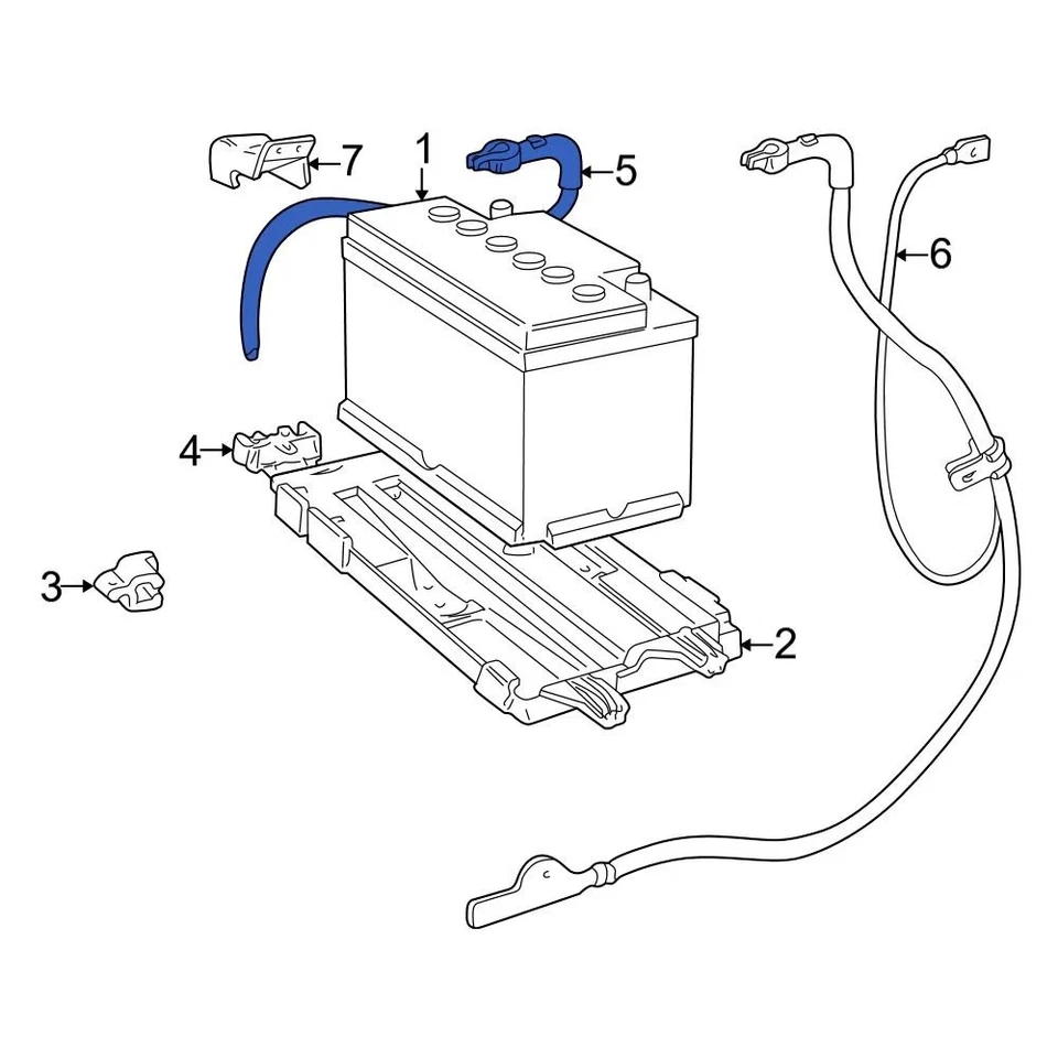 For Volvo V70 1998-2000 Volvo 8628771 Battery Cable - Imagem 2 de 4