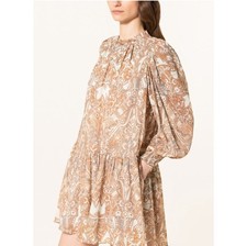 Ulla Johnson Maja Printed Mini Dress Size 12 Bohemian Quiet Luxury $550 EUC