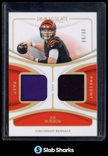 2024 PANINI IMMACULATE #PAP-JBW JOE BURROW PAST AND PRESENT MATERIALS JERSEY /99