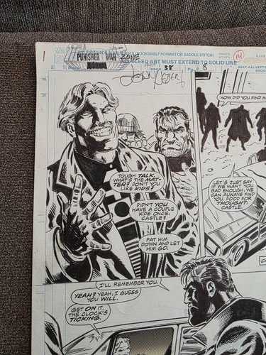 Punisher Warzone Signed Artwork By John Hebert Marvel Comics Rare - Picture 5 of 7