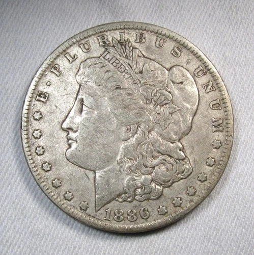 1886-O Silver Morgan Dollar CH VF Coin AN12