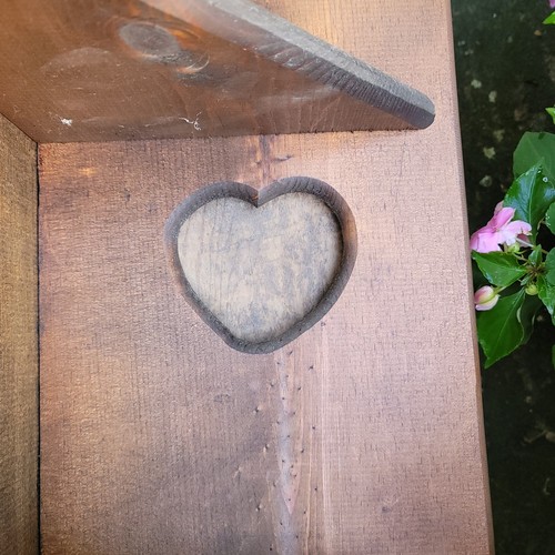 Vintage Handmade Wood Standing Corner Shelf W/ Hearts,4 Shelf, Dark Stain, Pine - Picture 21 of 24
