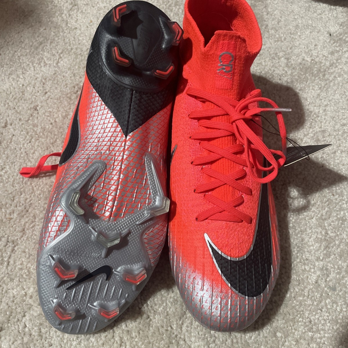 Nike Mercurial Superfly VI CR7 FG AJ3547-600 Elite Red Cleats