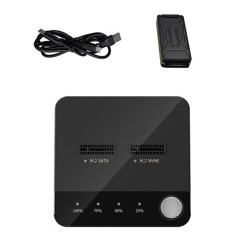 1 PC Dual Bay M.2 SSD NVMe M.2 Enclosure Offline Clone Duplicator Disk Copy Tool - Afbeelding 3 van 14