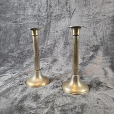 International Silver Co Silverplate Candlestick Holders Set Of 2 Fluted Column
