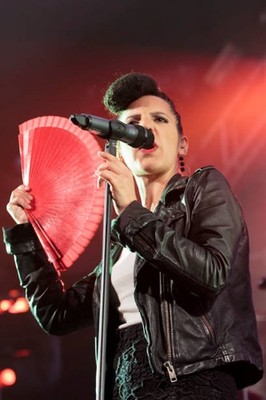Cleo Panther of The Parov Stelar Band performs during Beat Herder - Old Photo