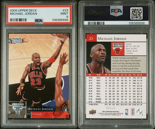 Michael Jordan 🐐 2009 Upper Deck Basketball Card Chicago Bulls #23 PSA 9 🔥 - Bild 3 von 3