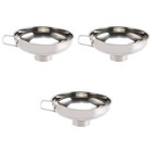 3 Pieces Stainless Steel Funnel Wide Mouth Filling Bottles Canning Funnels