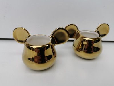 2 Joy Toy Disney Mickey Mouse Deluxe 3D goldige Keramik Espresso Tassen