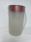 Mr. Coffee Ice Tea Frosted Pitcher With Lid 2 Quarts Model TM1 With Red Lid