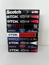 Mixed Lot of 10 Blank VHS Tapes for Recording type may not match the photos