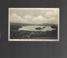 BLUE MOUNTAIN LAKE CENTRAL ADIRONDACK MOUNTAINS NY OLD POSTCARD bw Birdseye View